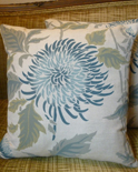 CHRYSANTHEMUM  / BLUE -  CUSHION